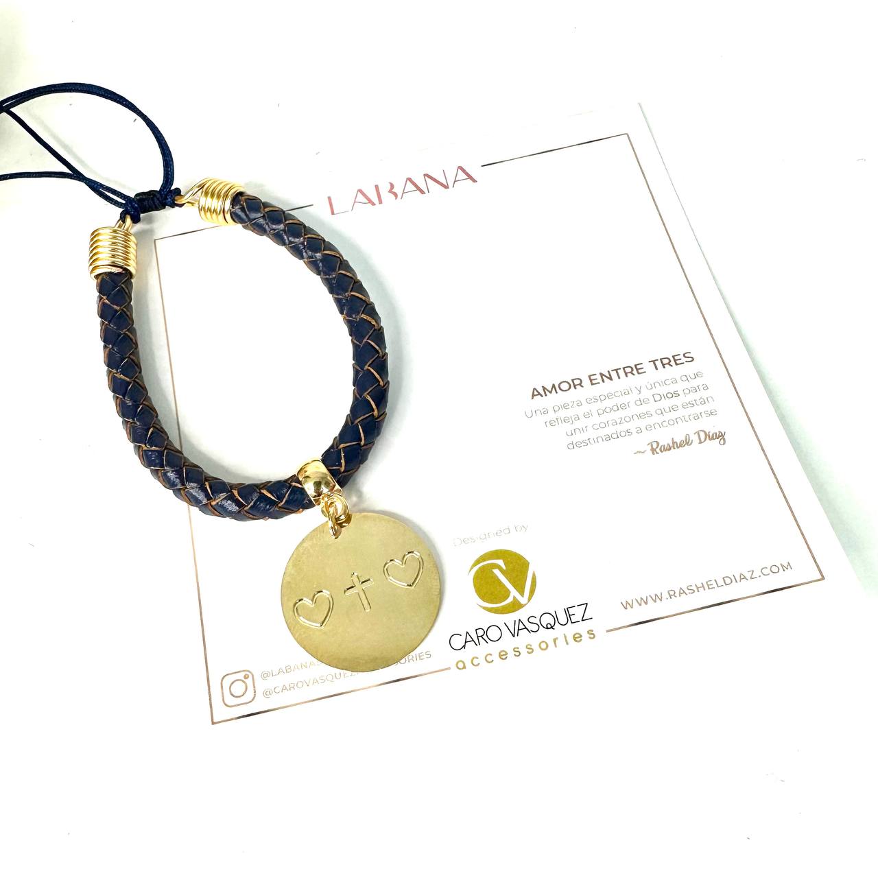 Pulsera "Amor Entre Tres" cuero